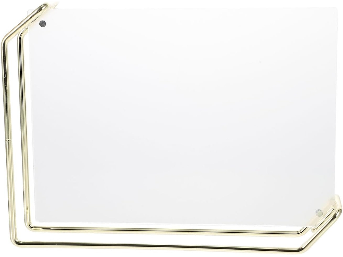 Porta Retratos Metal Dourado 20 Vidro Dupla Suporte Fotos Horizontal Vertical Ideal Decoração Exibição Família GOKOCO