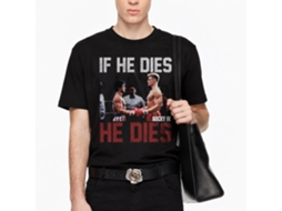 Rockinstone Rocky Movie If He Dies Black Adult T-shirt Size:xxxl