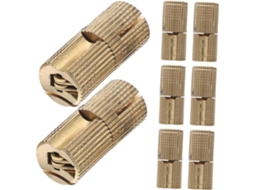 Conjunto De 8 Dobradiças Cilíndricas Ocultas Latão Para Portas