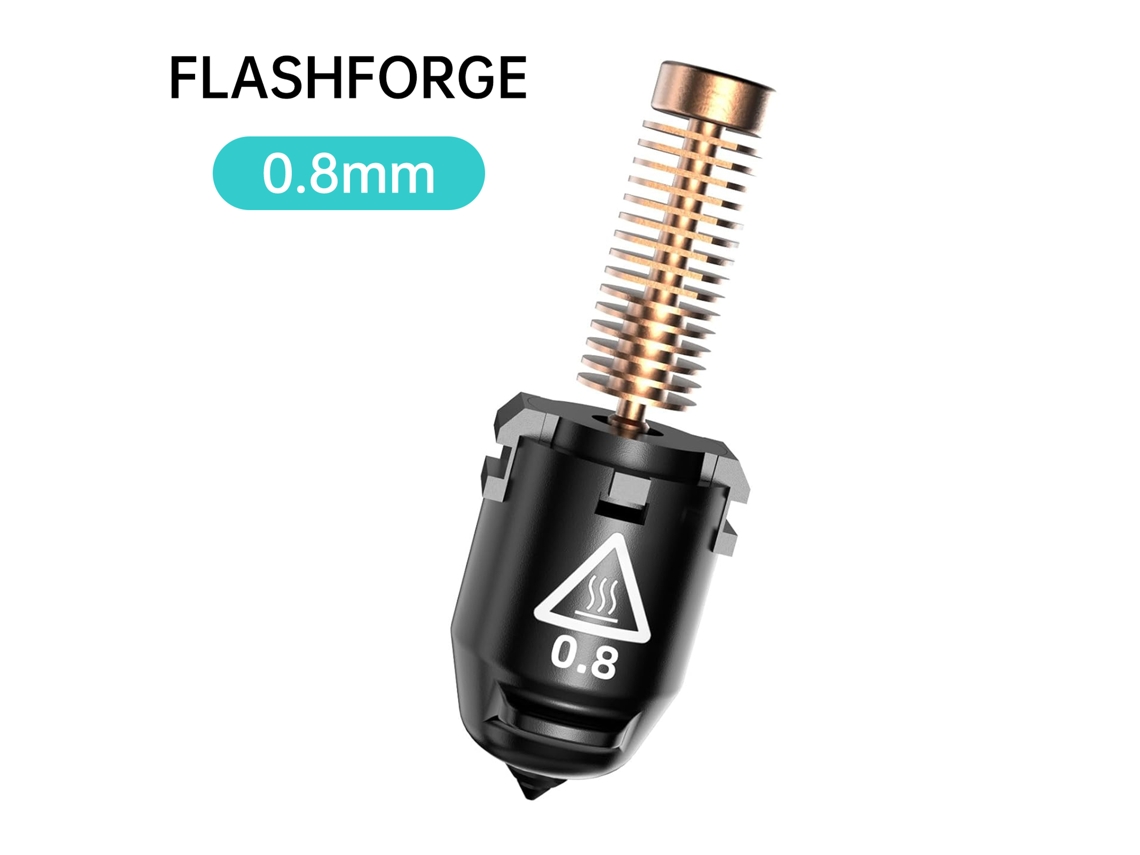 Boquilla Flashforge Adventurer 5m 0.8mm Alta Flujo 280℃ Para Impresión 3d De Filamentos De Alta Resistencia