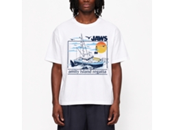 Rockinstone Jaws Movie Amity Island Regatta White Adult T-shirt Size:xxxl