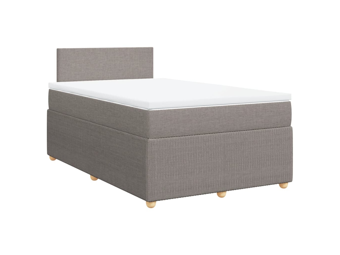 Box Spring Bed, Box Spring Beds Vidaxl Cinzento-acastanhado Tecido (120 X 200 Cm)