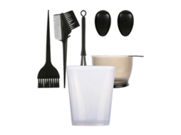 Taza de Medida para Tinte de Cabelo Jarra Transparente com Escala Resistente Ao Calor para Penteado e Perma 8x6,5cm Negro