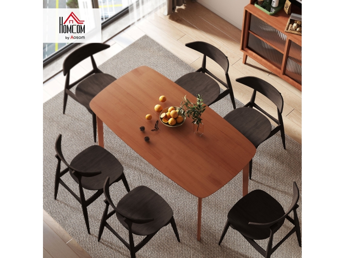 Mesa Estilo Campestre Acabamento Lacado Em Madeira 150×80cm Cor Castanho