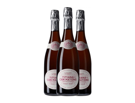 Espumante rosé CAN MATONS Titiana Rosat Pinot Preto Brut Alella (0.75 L - 3 Unidades)