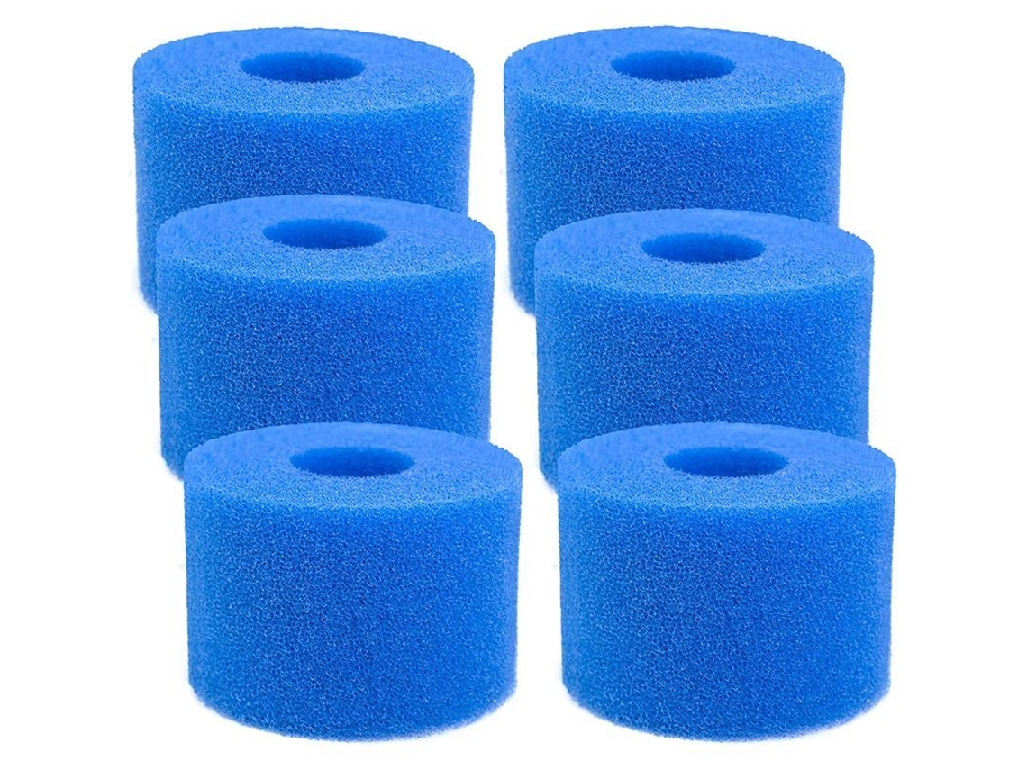 Nova Line filtro Esponja Reutilizável Type S1 para Piscina Intex, Aquário e Spa (6 Peças)