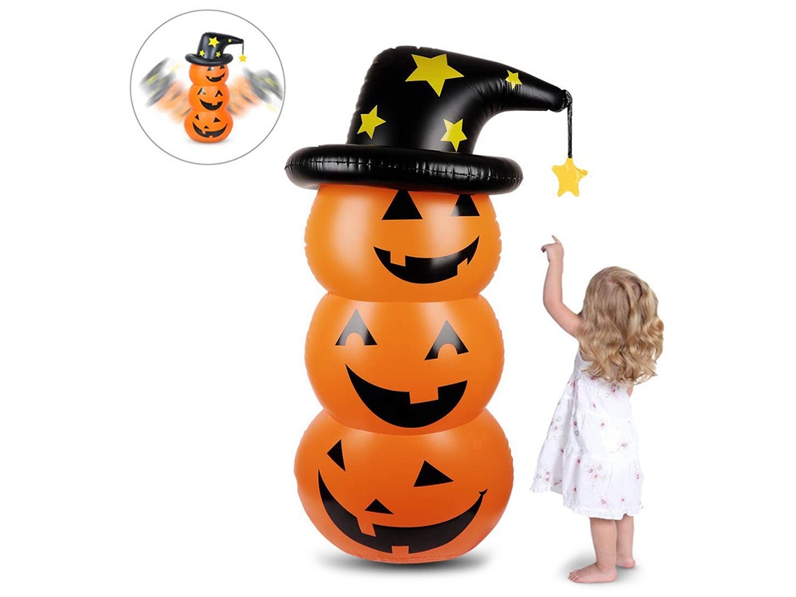 Laxiscreed Abóbora Inflável De Halloween Em Pvc Para Decoração De Festas Ao Ar Livre E Interior
