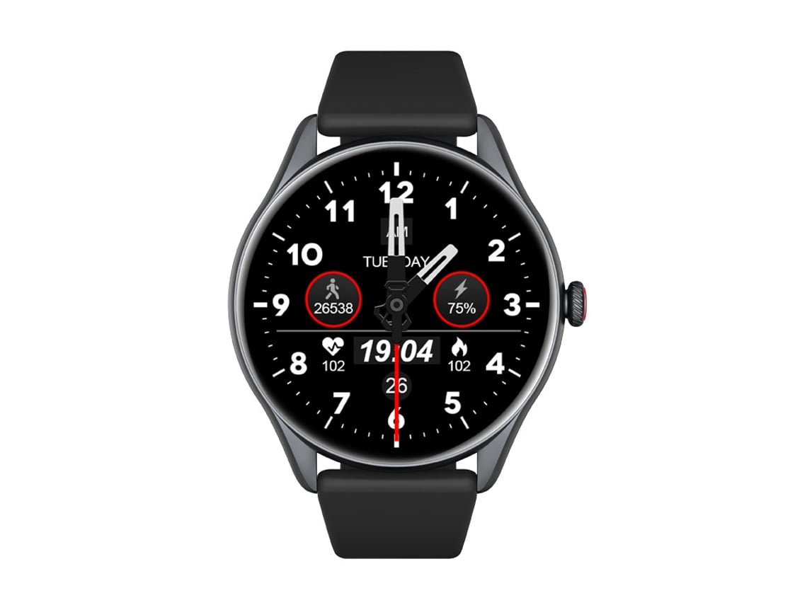 (preto) Smartwatch Com Tela De 1,43 Polegadas, Monitoramento De Frequência Cardíaca, Assistente De Voz Com Ia E Conectividade Bluetooth.