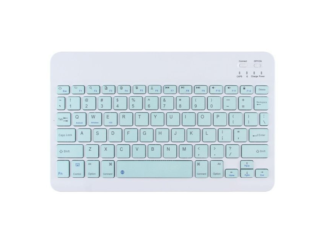 Teclado Bluetooth Sem Fios Universal Para Tablet E Telemóvel (apple, Huawei, Xiaomi, Lenovo, 10 Polegadas), Teclado Português, Verde-menta