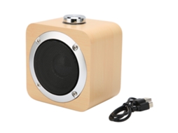Caixa de Som Bluetooth de Madeira EOOCOO, portátil, recarregável com suporte TWS
