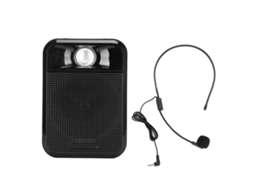 Amplificador De Voz Portátil Recarregável Com Microfone E Cartão De Memória Preto