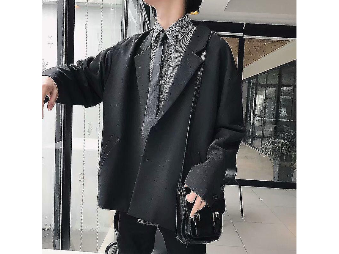 Blazer Casual Masculino Estilo Lazer Solto Moderno, Inverno/primavera, Tamanhos M A Xxl, Cores Bege Azul Preto Cinza Blacke
