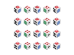 Conjunto 20 Dados de Poker 6 Lados para Festas Aniversário