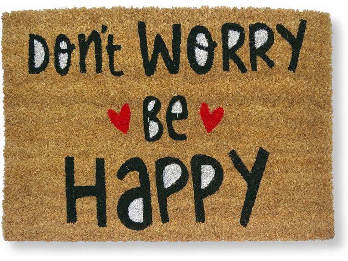 Tapete de Entrada KOKO DOORMATS Don't Worry (Castanho 60 x 40 x 1,50