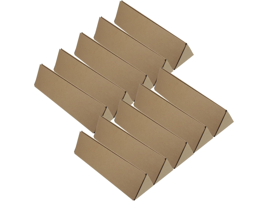 Tubos Triangulares De Papel Kraft, Ideal Para Mudanças E Embalagens. Pacote Com 10 Unidades