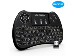 Teclado Mini Sem Fio LAXISCREED 2.4ghz com Mouse e Luz de Fundo