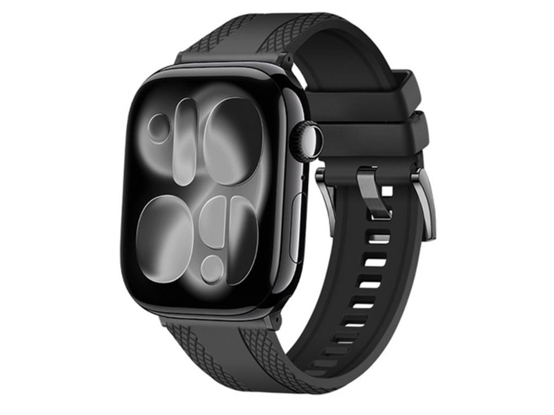 Bracelete para Apple Watch 42/41/40/38mm Borracha Fluorocarbonada com Textura Quadrada Esportiva Starlight XIAOMOYU