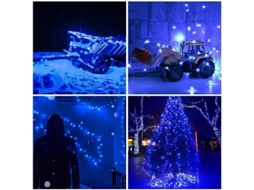 Luzes de Natal LED azuis com controle remoto, 300 LEDs, cabo flexível, 100 pesos, certificação UL S/MARK