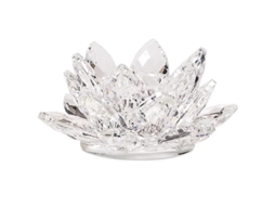 Castiçal Lotus Cristal S - 3x8 Cm
