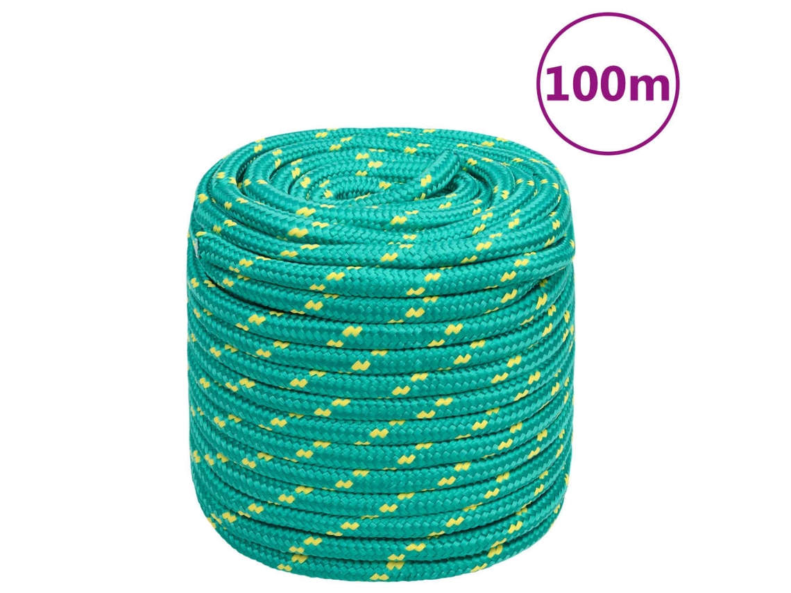Vidaxl Corda De Barco 16 Mm 100 M Polipropileno Verde