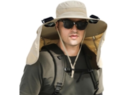 Chapéu Com Ventilador Recarregável Para Atividades Ao Ar Livre, Ventilação Ajustável, Camping E Pesca