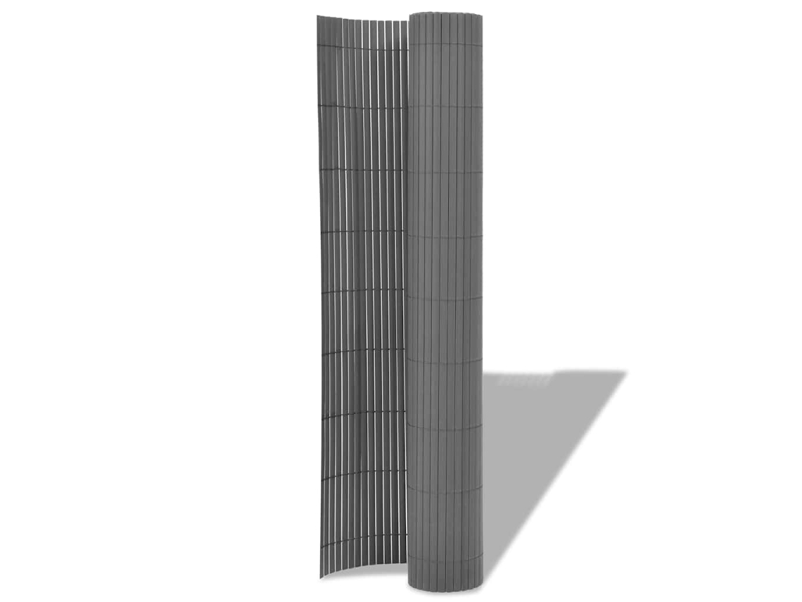 Cerca de Jardim Dupla Face Pvc 150x500 Cm Cinzento MAISON EXCLUSIVE