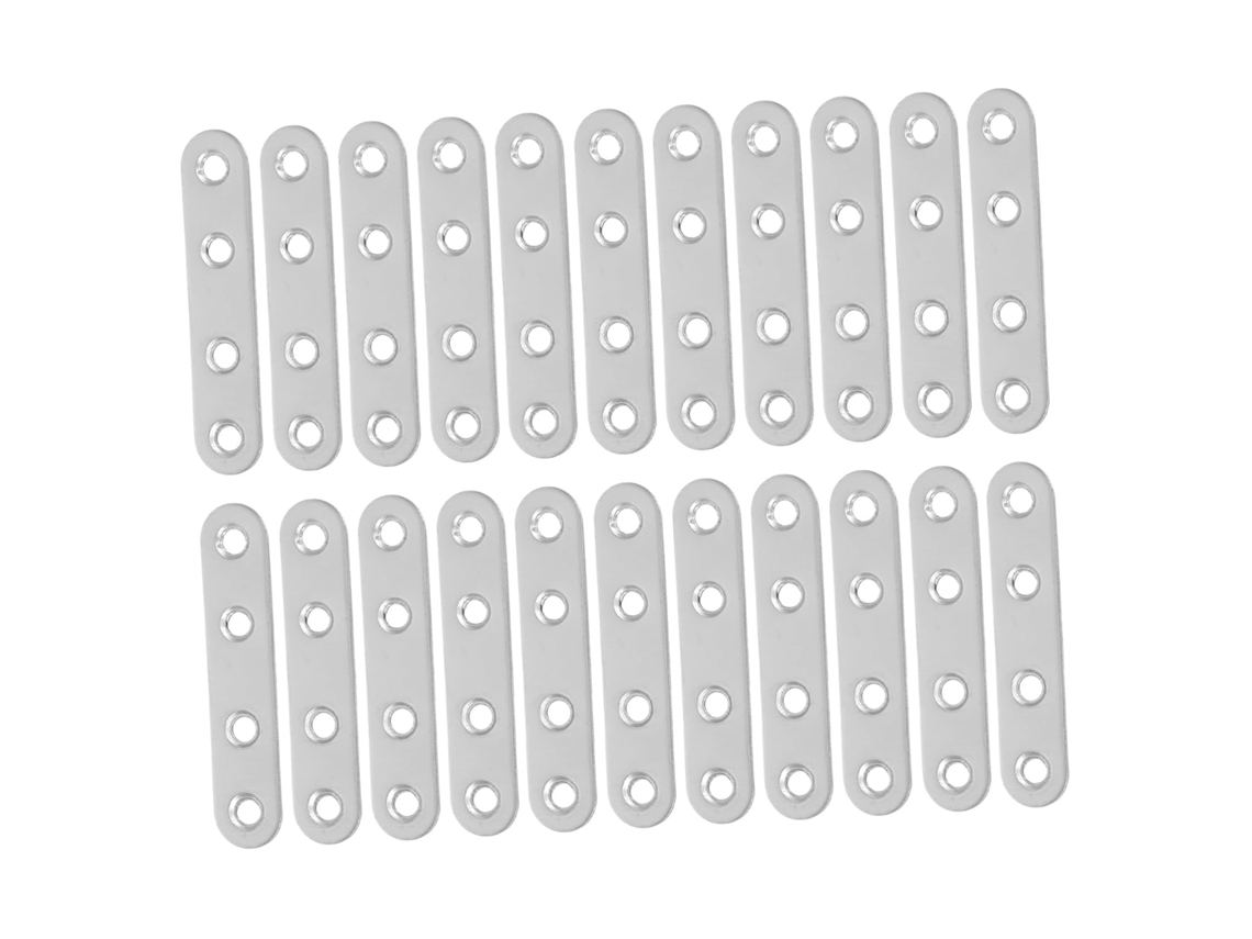 Conjunto de 40 Peças de Suportes Angulares Planos em Aço Inoxidável, Reforços de Canto Reforçados para Reparos. SFUSHOS