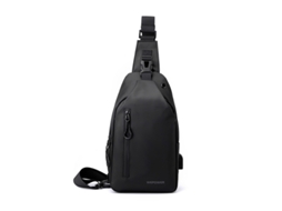 Nova Bolsa Masculina Grande, para Usar no Ombro Ou Transversal, À Prova D'água. preto YUNZII