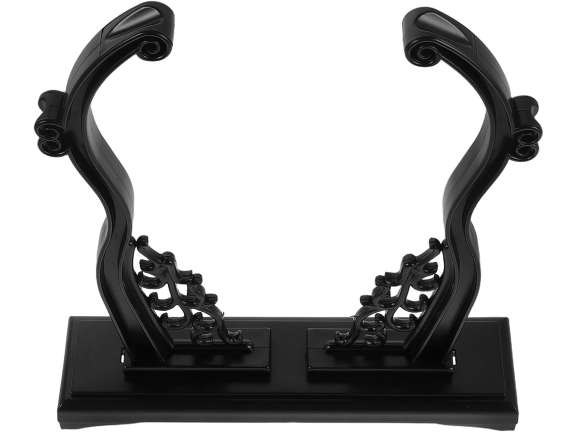Suporte De Resina Preta Para Leque Grande, Base Decorativa Estável Para Leques Chineses E Japoneses, Acessório Para