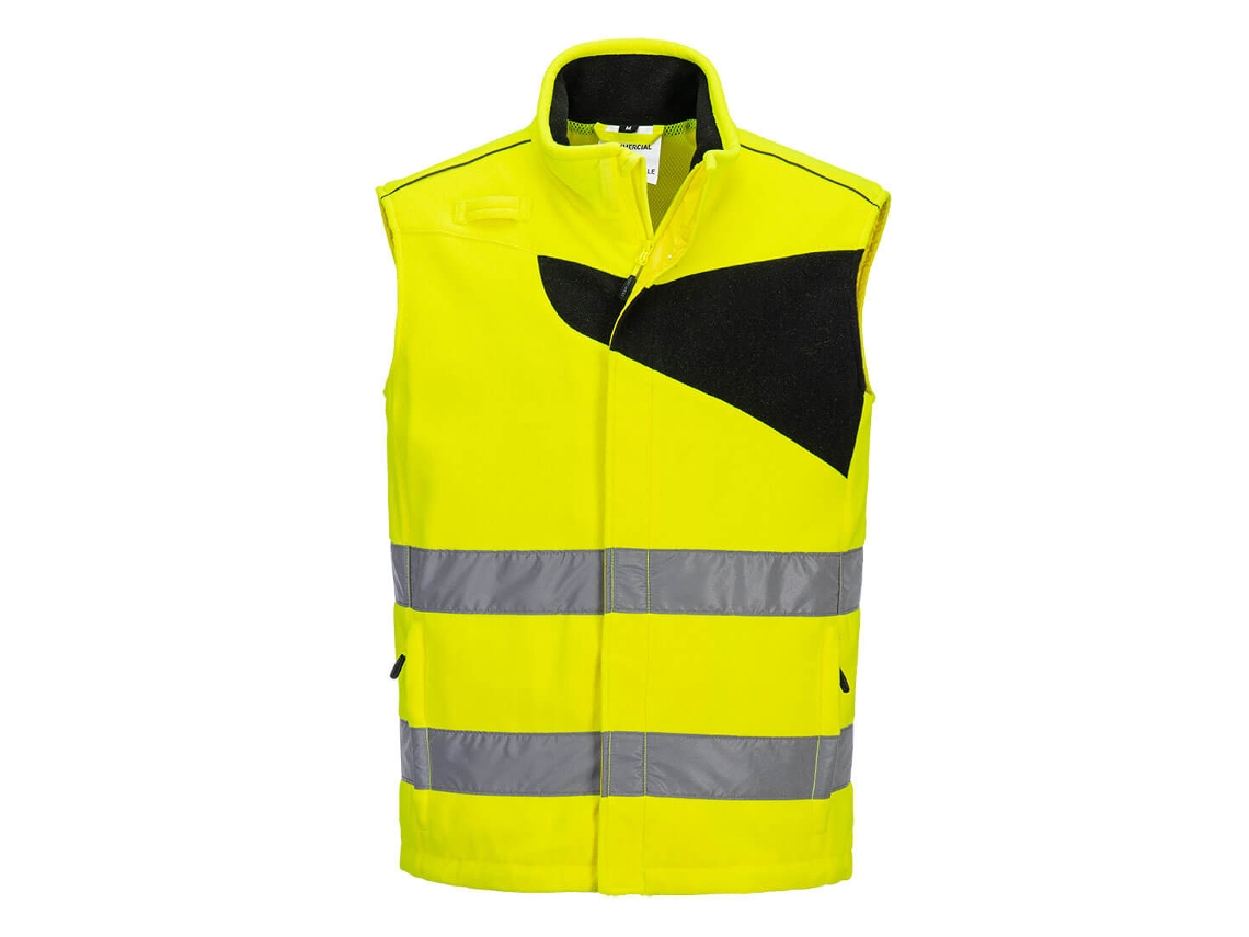 Colete De Calor De Lã De Alta Visibilidade Pw2 Hi Vis / Laranja Preto / S Portwest