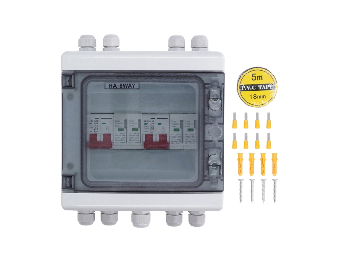 Caixa Solar Dc500v 2 Entradas Saídas 32a Ip65 S/MARCA