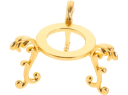 Suporte Decorativo Para Bola De Cristal Em Aço Inoxidável Dourado, Com Acabamento Fino E Elegante Para Exibir A Esfera