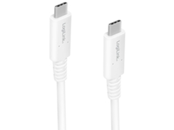 Cabo de Dados e Carregamento LOGILINK Usb-C Plugue Usb-C Branco