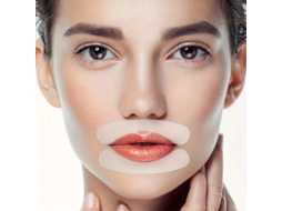Dois Adesivos Labiais De Silicone Reutilizáveis, Antirrugas, Transparentes, Com Efeito Lifting E Firmador.