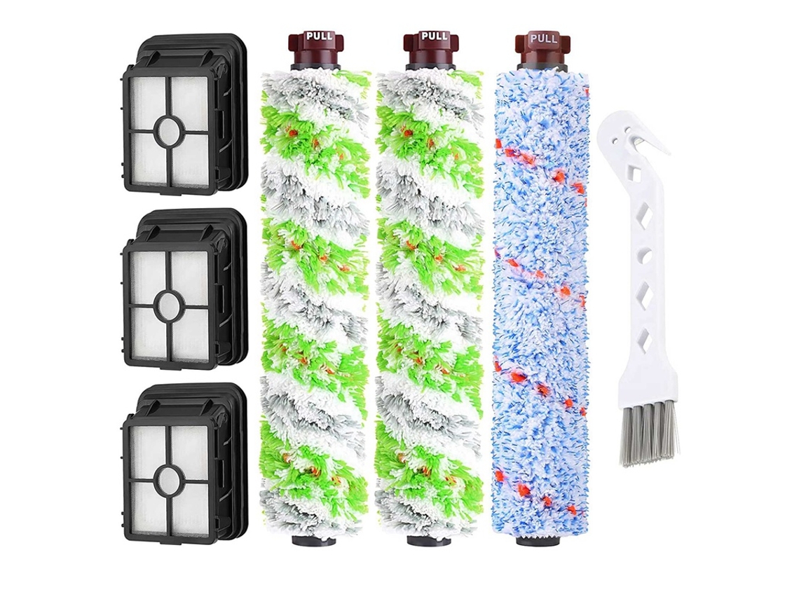 Rolo de escova multisuperfície 1868 para modelos de vácuo bissell 1868 crosswave 1608683, 160-8683, 1608684, 2 peças de escovas para animais