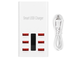 Aetheria carregador Rápido Inteligente Usb de 6 Portas 30w 5v/6a para Dispositivos Móveis e Digitais