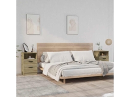 Vidaxl Mesas De Cabeceira 2pcs Derivados De Madeira Carvalho Sonoma