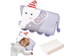 Almofada Infantil Ice Silk, Travesseiro Ergonômico De Espuma Viscoelástica Com Capa Removível, 45x27cm/elefante Gertiz