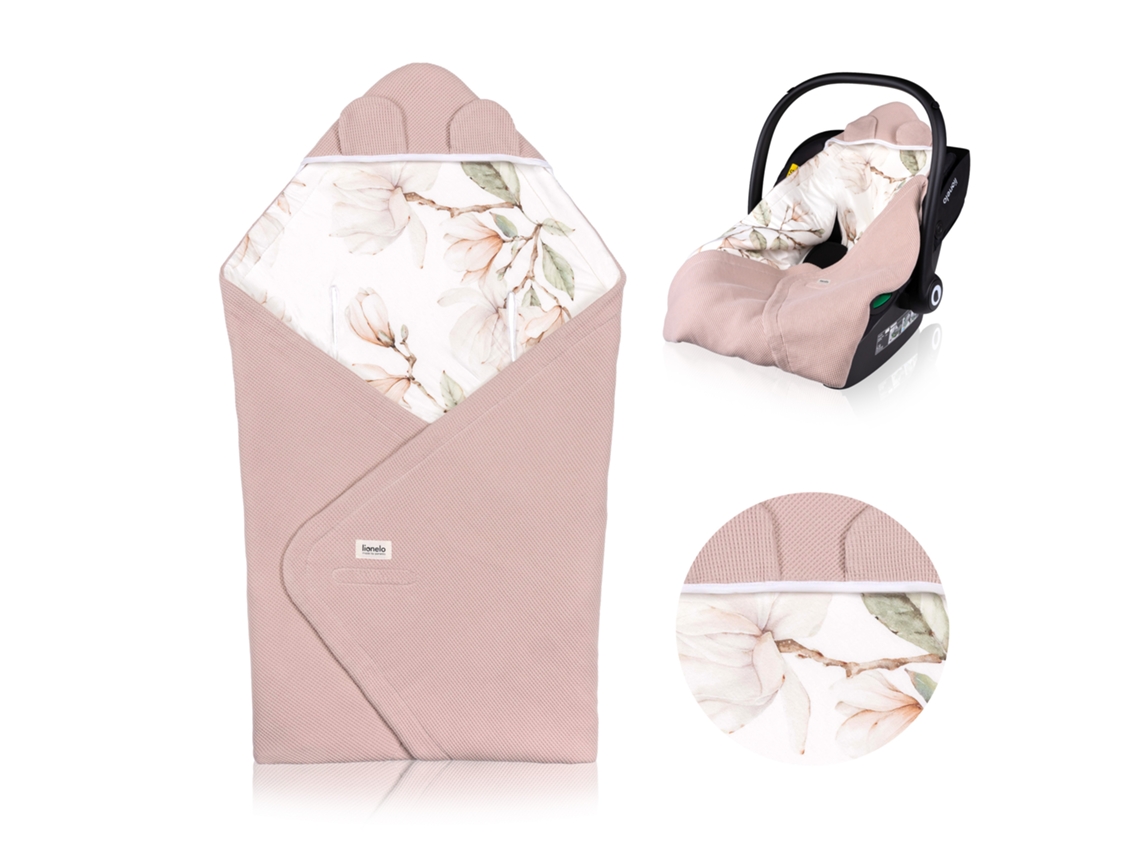 Manta Envolvente De Bebé Lionelo Travel Swaddle Blanket - Compatível Com Cadeira Auto Alcofa E Carrinho - Tog 2,5 - 90x90cm