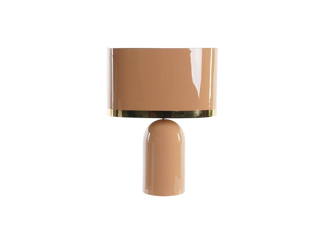 Luminária de mesa de ferro em metal dourado rosa DKD Home Decor 50 W (37 x 21 x 52 cm)