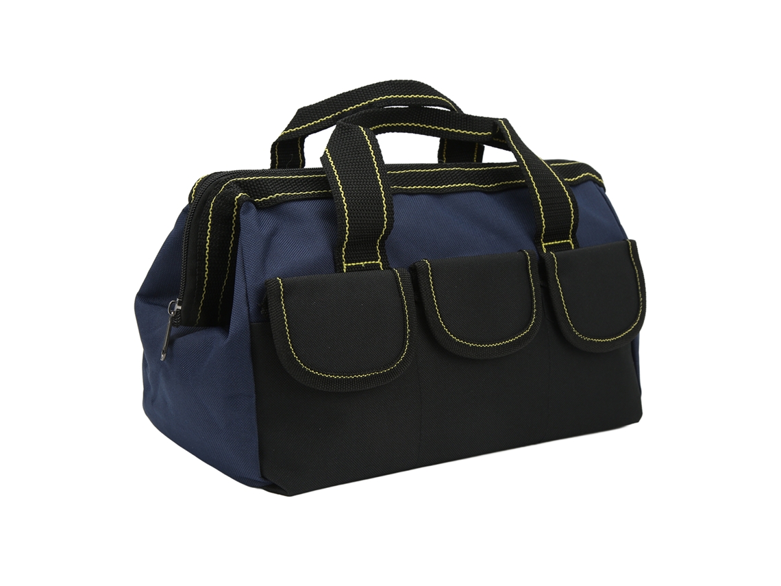 Bolsa Para Ferramentas Impermeável Em Tecido Oxford, Com Abertura De 33 Cm (13 Polegadas), Multifuncional, Nas Cores Preta E Azul