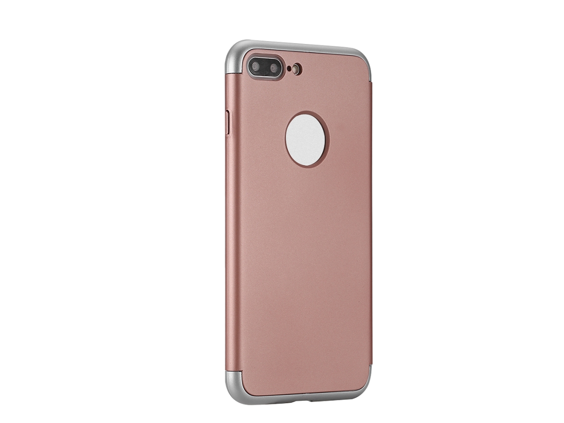 Hard Shell para Iphone 7 Plus Casca Rígida de Três Peças (ouro Rosa) EOOCOO (proteção Total Ultra fina Eletroplatada)