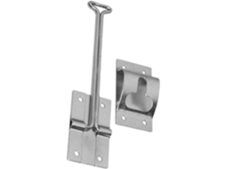 Data da Porta Reboque em Metal Prateado, Design Estendido para Autocaravanas.
