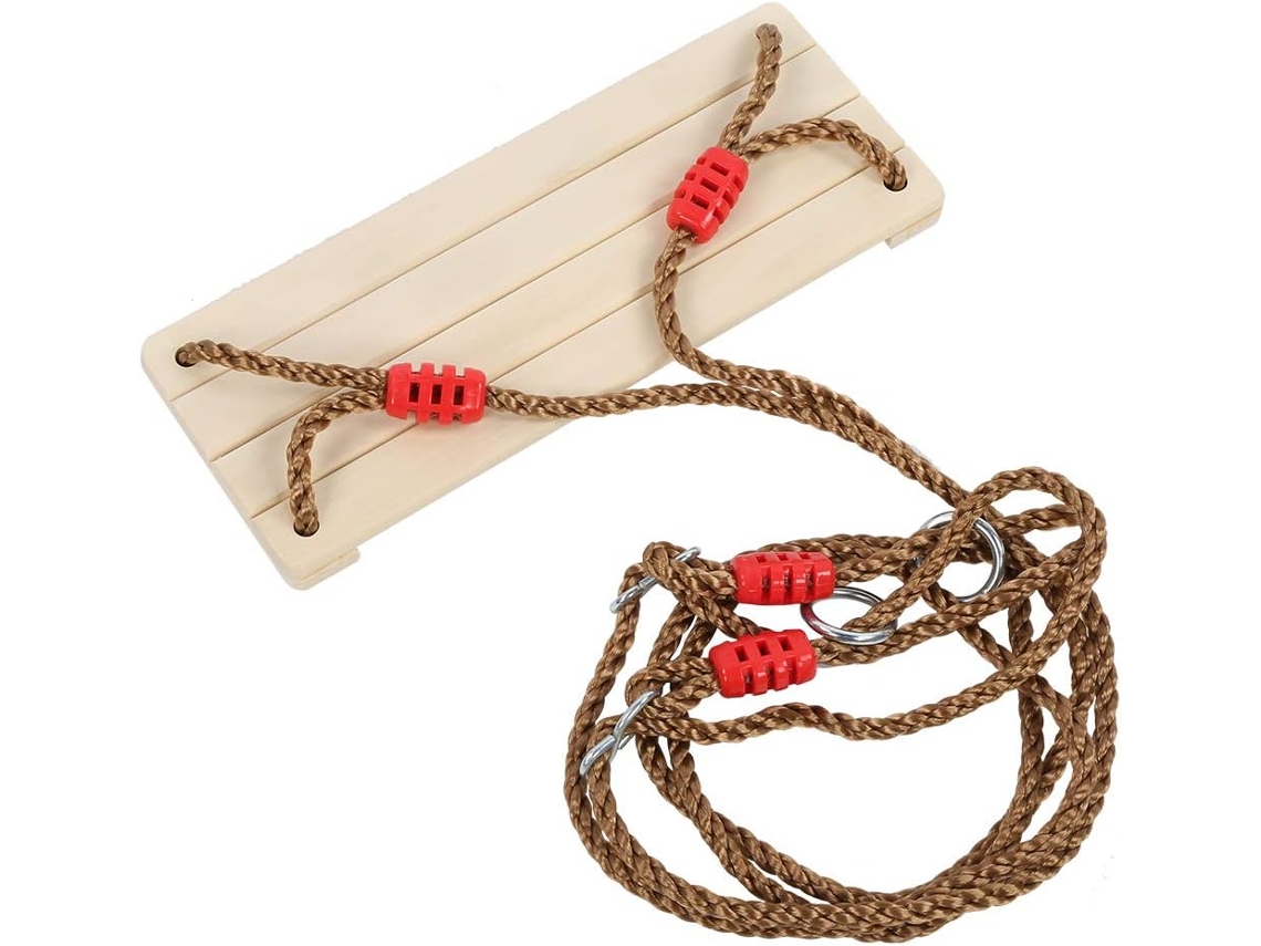 Balanço de Madeira Resistente, Balanço Suspenso para Uso Interno e Externo, Ideal para Adultos e Crianças no Jardim. SFUSHOS