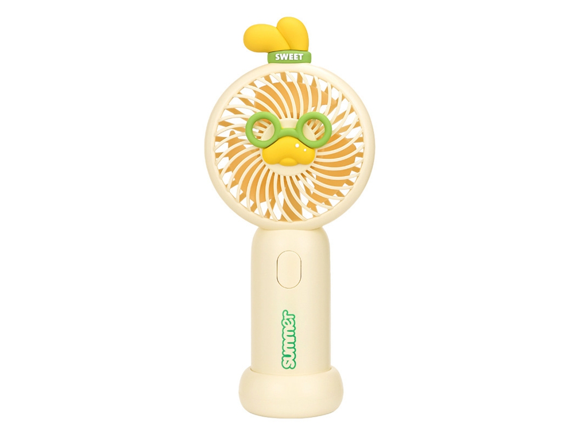 Ventilador Portátil De Mão Pequeno Com Suporte Usb Mini Ventilador De Desenho Animado Ventilador De Estudante Slowmoose