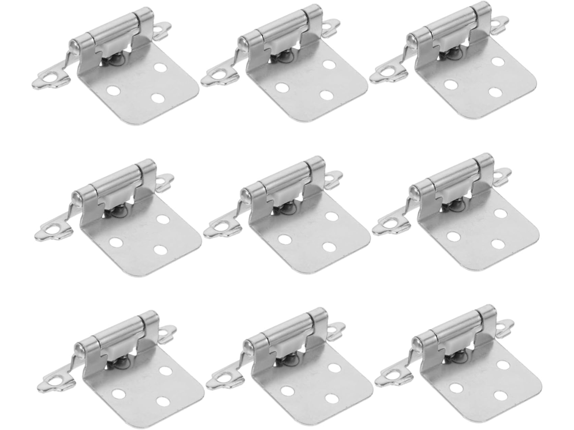 Conjunto De 10 Dobradiças Pequenas Metal Para Armários, Com Mola,