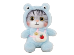 Mali pelúcia de Gato Fofa com Sino Macio Algodão Pp Presente de Aniversário Infantil Azul