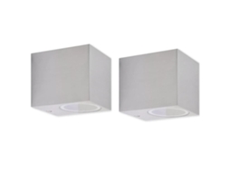 Outdoor Wall Light, Outdoor Wall Lights Vidaxl Prateado Alumínio (6.8 X 9.2 X 8.1 Cm)