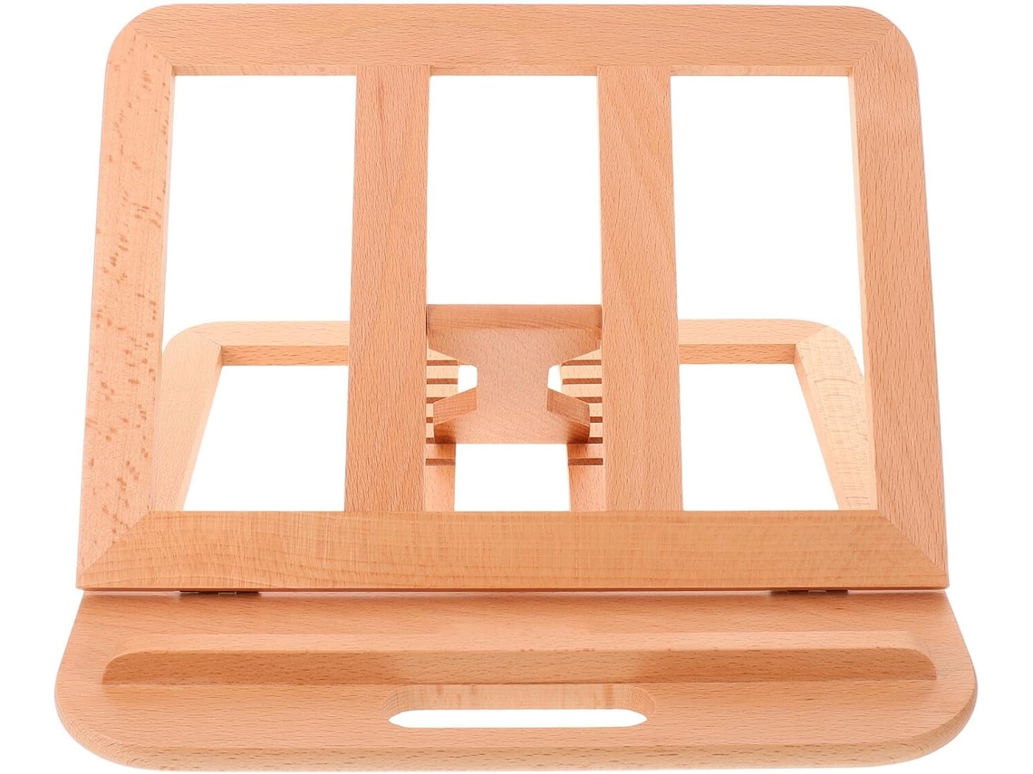 Suporte de Madeira Ventilado para Laptops de Até 16 Polegadas, com Ajuste de Altura . SFUSHOS (6 Níveis)