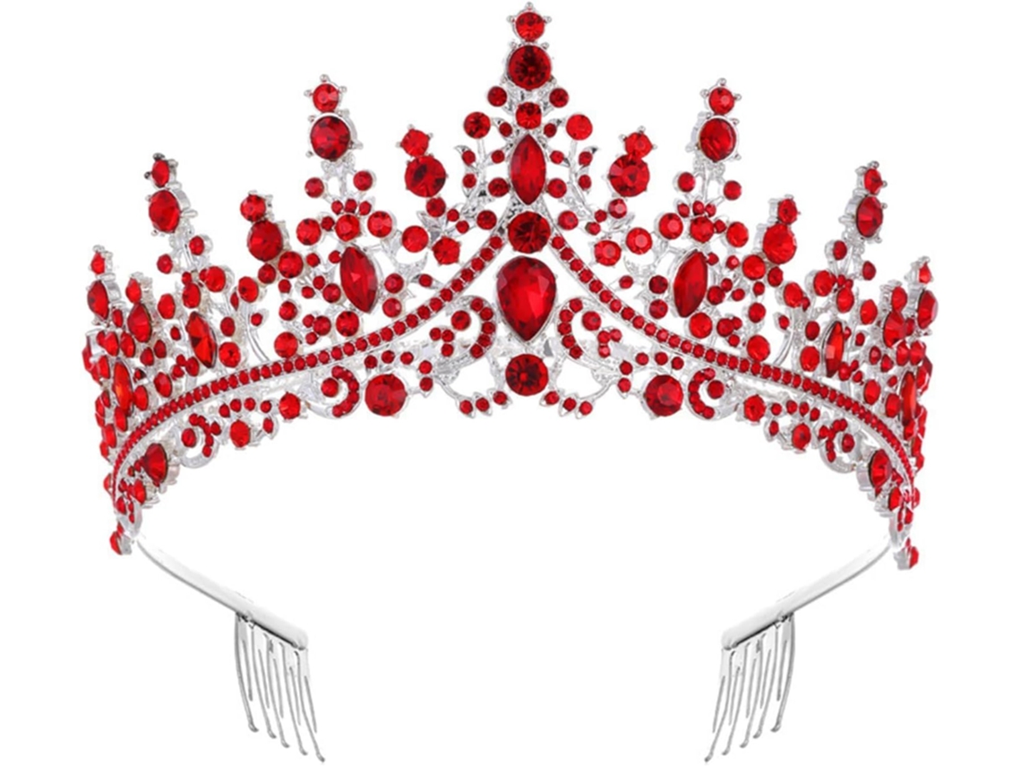 Coroa de Noiva com Strass e alça segura SFUSHOS